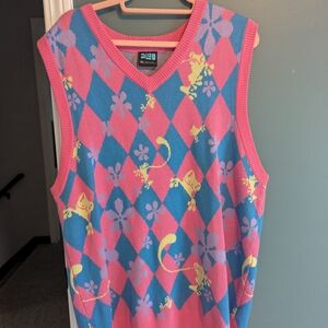 A.LAB Pink and Blue Knit Vest